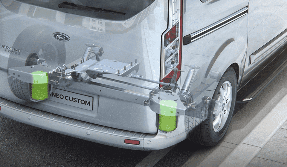Ford Tourneo rear air suspension detail